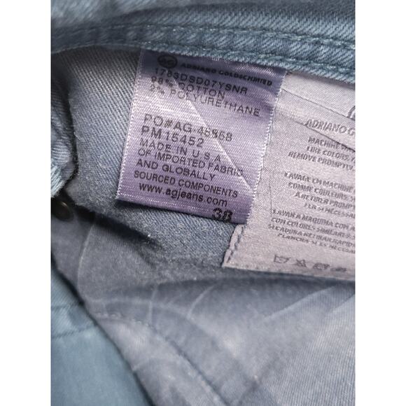 Adriano Goldschmied Tellis Modern Slim Mens 38x42 Blue Ag-ed Denim‎ Pants - Picture 6 of 12